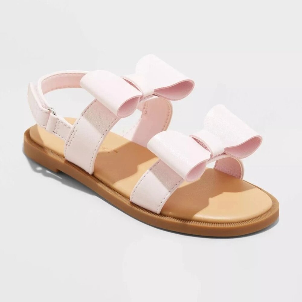 NEW Cat & Jack Toddler Girls' Ruby Bow Sandals - Pink - Size 6